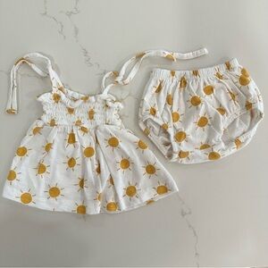 Sun Print Smocked Tie Top & Bloomer